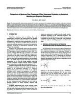 Comparison of Maximum Peak Pressures of Free Underwater Explosion by Numerical Modeling and Empirical Expressions