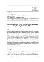 Optimization of the Urban Highway Acceleration Lane Length Using Traffic Simulations