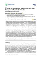 A Survey on Integration of Optimization and Project Management Tools for Sustainable Construction Scheduling