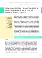 Numeričko modeliranje i analiza podzemnih voda na slivnom području rijeke Vuke