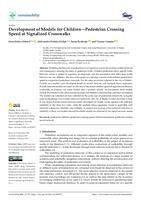 Development of Models for Children—Pedestrian Crossing Speed at Signalized Crosswalks