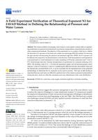 A Field Experiment Verification of Theoretical Exponent N1 for FAVAD Method in Defining the Relationship of Pressure and Water Losses