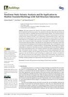 Nonlinear Static Seismic Analysis and Its Application to Shallow Founded Buildings with Soil-Structure Interaction