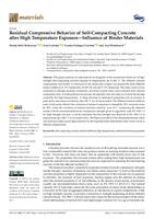 Residual Compressive Behavior of Self-Compacting Concrete after High Temperature Exposure—Influence of Binder Materials