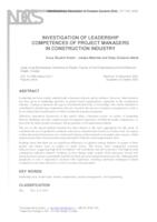 Investigation of leadership competences of project managers in construction industry