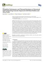 Durability Performance and Thermal Resistance of Structural Self-Compacting Concrete Improved with Waste Rubber and Silica Fume