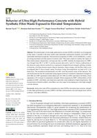 Behavior of Ultra-High-Performance Concrete with Hybrid Synthetic Fiber Waste Exposed to Elevated Temperatures