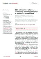 Editorial: Seismic resilience, vulnerability and energy efficiency in respect of climate change