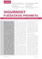 Sigurnost pješačkog prometa kao kriterij procjene prometnih rješenja u urbanim prostorima