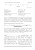 prikaz prve stranice dokumenta Utjecaj projektiranja i izvedbe na trajnost i održavanje  objekta