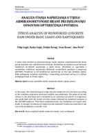 prikaz prve stranice dokumenta Analiza stanja naprezanja u tijelu armiranobetonske brane pri djelovanju osnovnih opterećenja i potresa