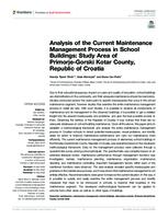 prikaz prve stranice dokumenta Analysis of the Current Maintenance Management Process in School Buildings: Study Area of Primorje-Gorski Kotar County, Republic of Croatia