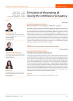 prikaz prve stranice dokumenta Simulation of the process of issuing the certificate of occupancy
