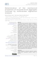 prikaz prve stranice dokumenta Determination of the mechanical properties of recycled brick aggregate concrete by multivariate regression analysis